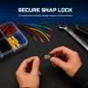 Full set 2-Pin Quick Wire Connectors 100 pack all wire splice terminals complete kit display