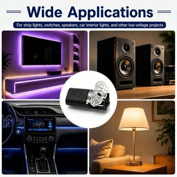 2-Pin Quick Wire Connectors wide application scene LED strip speaker car interior lamp home lighting