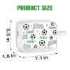 Soccer goodie bags 12 pack dimension chart, clear PVC soccer print zipper pouch with handle for party favors
