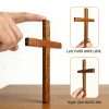 Wooden Cross Wall Decor Set engraved side details "Faith Hope Love" "God Bless You" natural wood cross feature chart