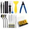 Full 36pcs 3D Printer Maintenance Tool Kit complete set with all trimming cleaning polishing accessories laid out
