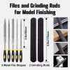Metal files and grinding rods from 3D Printer Maintenance Tool Kit for 3D printed model finishing and edge polishing