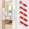 10 pack ultra-thin cabinet magnets installed on wooden cabinet door with 3M VHB adhesive strips for secure closing