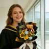 graduation bear crochet flower bouquet with sunflower 1