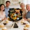 graduation bear crochet flower bouquet with sunflower 5