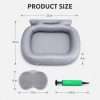 Dimension chart of inflatable pool foot bath basin, massage foot pad and hand inflation pump