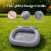 Durable PVC inflatable pool foot bath basin featuring dirt-hiding gray finish and quick inflate valve