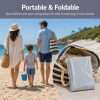 Foldable inflatable pool foot bath basin compactly packed for beach and outdoor pool storage