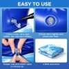 Step-by-step inflate deflate guide for inflatable pool float chairs, foldable compact storage design