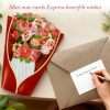 Blank mini note card for heartfelt wishes paired with 3D Peony Pop-Up Mother's Day Card gift set