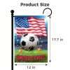 Size chart of USA Soccer Garden Flag, 12 x 17.7 inch double sided Team USA soccer yard flag