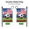 Double sided USA Soccer Garden Flag with identical front and back soccer American flag print