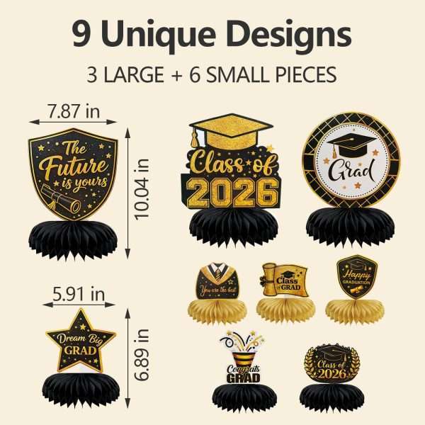 Class of 2026 Graduation Table Centerpieces (10 Pack)