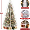 Size chart – the clear tree cover is 10 ft tall and 70.9 inches wide at the base when laid flat