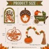 Size chart for the fall tiered tray decor set – signs 3.9 to 5 inches, bead garland 15.7 inches