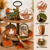Fall tiered tray decor set with callouts – UV print, high-quality wood, suitable thickness, self-standing