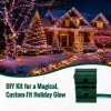 House decorated with custom-length Christmas lights using the Allyix SPT-1 wire kit