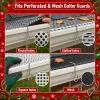 Allyix gutter clips fitting perforated gutter guards with round, slotted and square holes, and micro-mesh guards